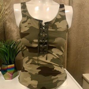 Lace Up Ribbed Bodysuit✨